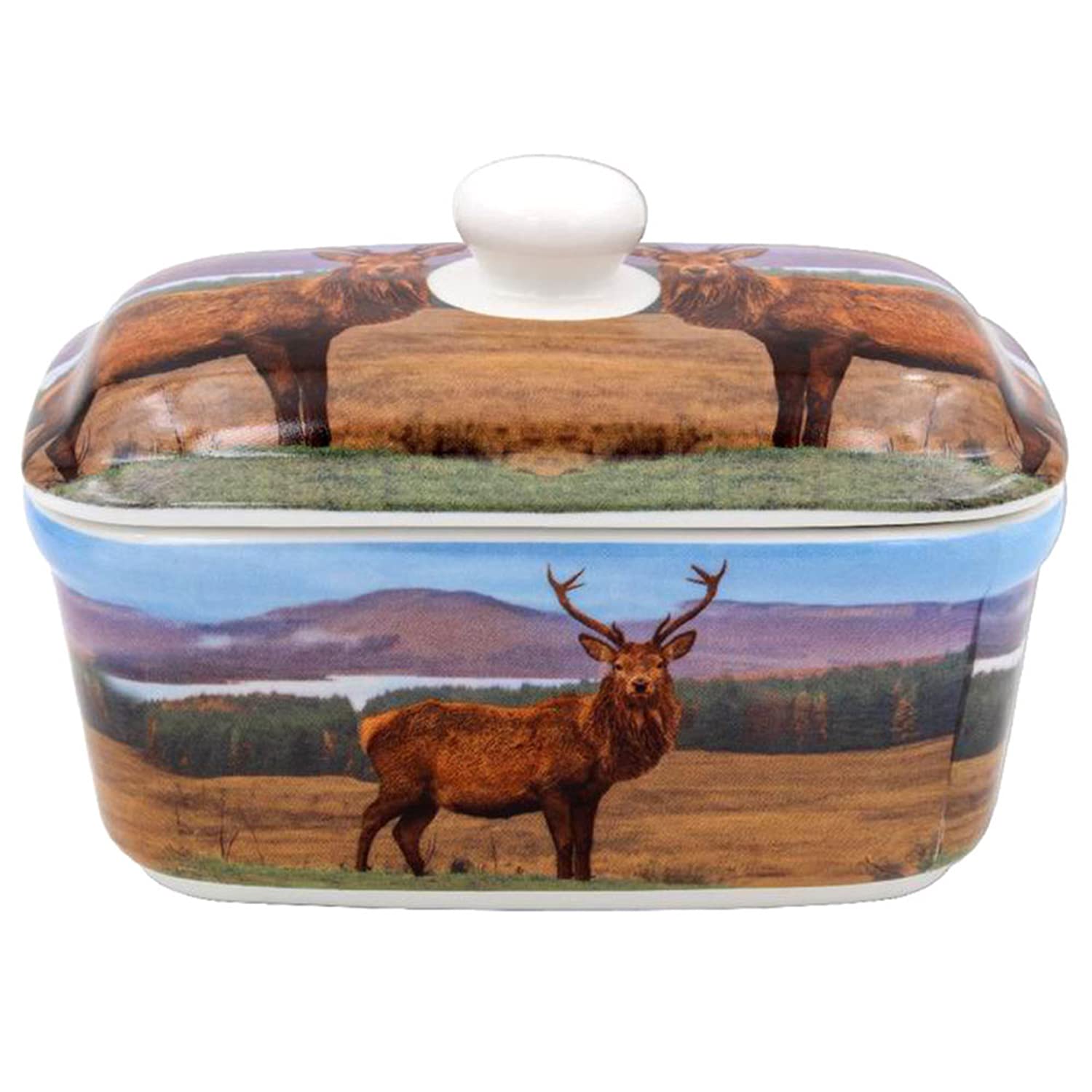 Butter Dish stag Animal Dessert Design Kitchen Container fine China Ceramic New soap Holder Stand Display Jewellery Tray Necklace Box Travel Earring Ring Tree Jewelry Gift Bag Pink