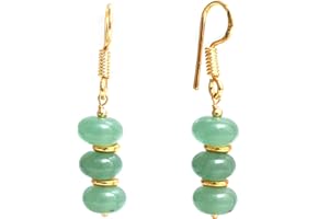 GEMPIRES NATURE’S TREASURE Gempires Lightweight Beaded Earrings Handmade Gemstone Jewelry Hypoallergenic Gold Plated Dangling Earrings For Women