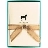 Graphique La Petite Presse Boxed Blank Thank You Cards - Black Lab with Gold Foil - Perfect Thank Yous for Gifts, Weddings, Bridal Showers, and More - Pack of 10 Cards with Envelopes (3.25 x 4.75")