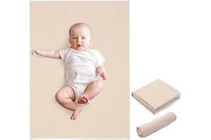 PHOEBUS BABY Vegan Leather Baby Changing Mat - Wipeable Portable Changing Pad, Foldable Travel Changing Mat for Baby, Newborns (Apricot,20" x 28")
