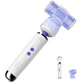 Male Vibrator Wand for Men and Couples with 9 Modes and Silicone Sleeve Kit | Dual-ended Handheld G Spot Massager with Silicone Masturbator Attachment Adult Sex Toy for Handjob Training Partner Wellness