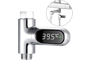 LED Digital Shower Temperature Display 0~100℃ Baby Bath Water Thermometer Celsius/Fahrenheit Display 360° Rotating Screen for