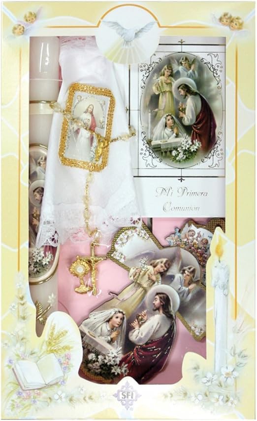first communion candle set girl
