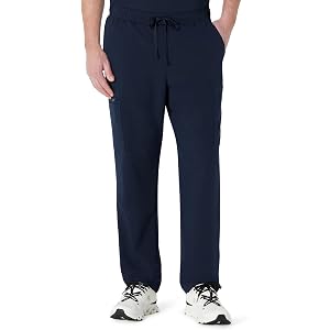 Amazon Basics Men's Scrubs Tapered Leg Pants Elastic Waistband