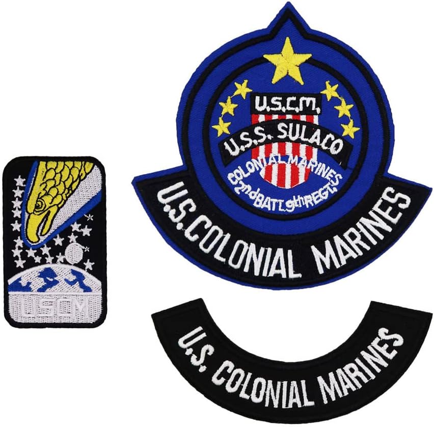 Mixed Media - USCSS Nostromo Crew Ripley Embroidered Iron On Patches Aliens Movie Halloween Costume DIY