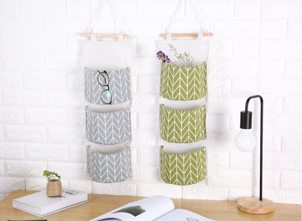 jingyuu Hängende Tasche Baumwolle Gelb Wand Tür Kinderzimmer Badezimmer