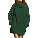 SSeary Sweater Dress for Women Turtleneck Cashmere Knit Oversized Pullover Baggy Tops