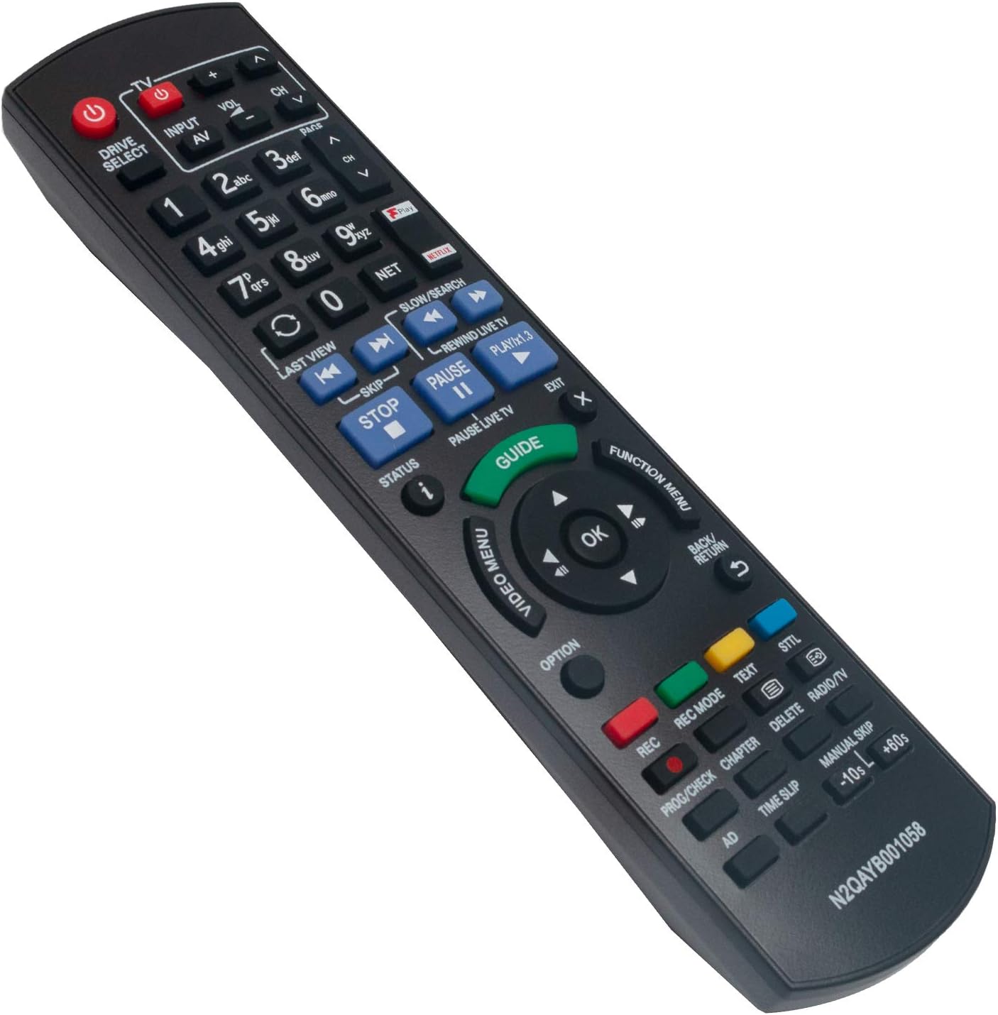 VINABTY N2QAYB001058 Replacement Remote Control Fit for Panasonic HDD DVD Blu-Ray Recorder DMR-BWT850EB DMR-HWT150EB DMR-HWT250EB DMR-PWT550EB DMR-PWT655EB DMR-PWT635EB DMR-HWT150 DMR-PWT655 - Image 3