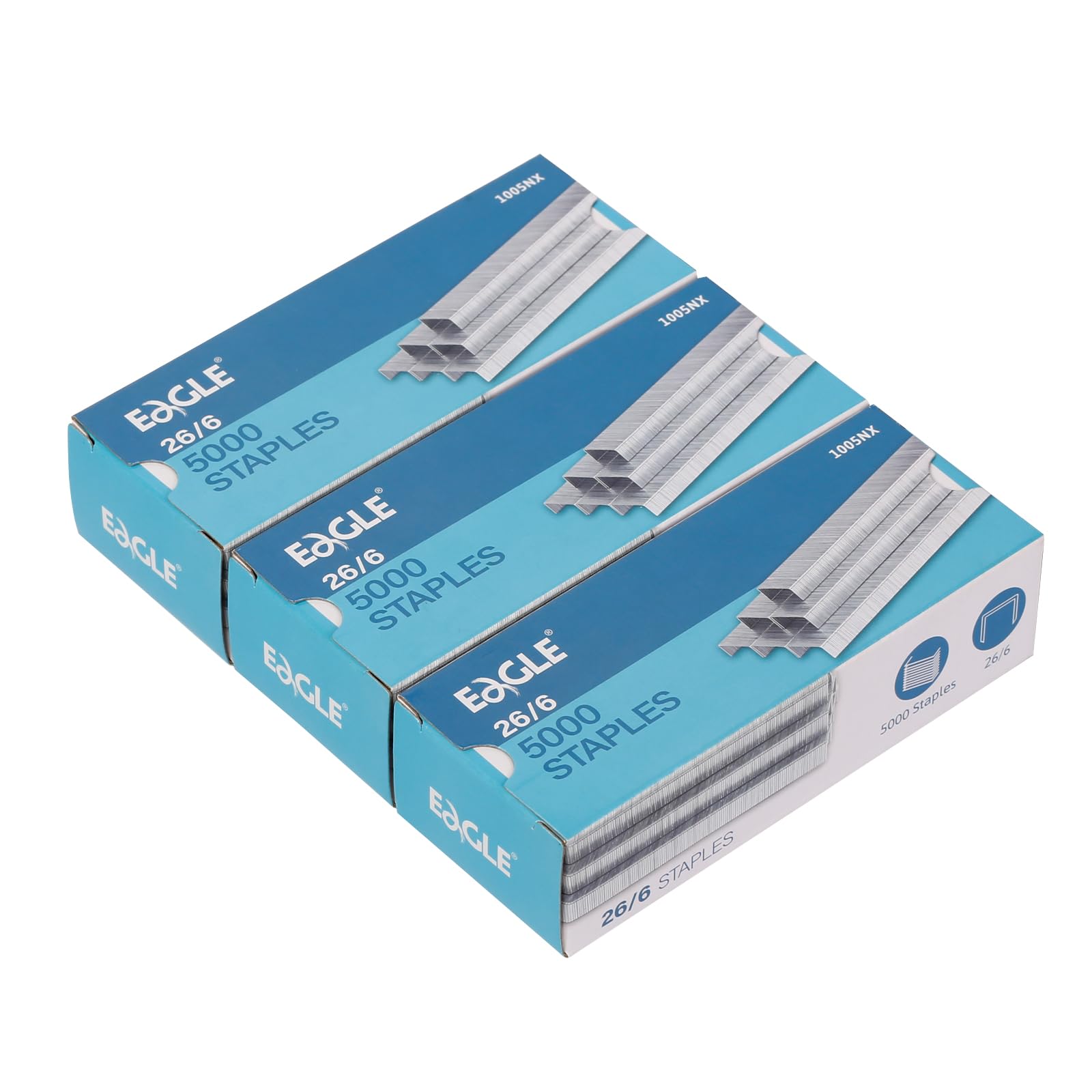 #26/6 Standard Staples - 1/4" Leg Length, 15000Count - Compatible with Most Staplers for Office, School, and Home