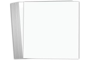 Hamilco White Cardstock Scrapbook Paper 12x12 Heavy Weight 100 lb Cover Card Stock – 25 Pack