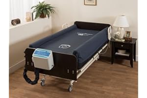 Alternating Pressure Mattress for Hospital Beds with Pump and Built in Guard Rails - Low Air Loss, Quilted Nylon Cover - 80" x 36" x 8" - Bed Sore Treatment - Comfort Zone by Medacure