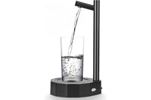 MOLUFEIBE Desktop Water Bottle Dispenser, Water Dispenser for 5 Gallon Bottle, Convenient Automatic Water Dispenser. Electric Water Dispenser for Home, Office, Outdoor and Camping Essentials（Black）