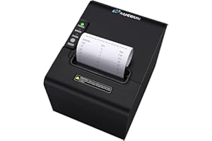 NUCOUN Receipt Printer VCP-80 80mm Thermal Receipt Printer, Serial USB Network Cash Box Interface (80 mm)；Connect VC-7 VC-3 Bill Value Counter with RS-232 Cable