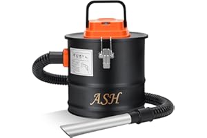 GOCAMPDIRECT Ash Vacuum Cleaner -2.6 Gallon Fireplace Ash Vac with 800w Powerful Hose Non-Woven Dust Separator | Dry Stove Vacuum for Fireplaces Pellet Grill Wood Stove Fire Pits Orange