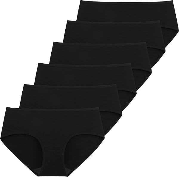 INNERSY Unterhosen Damen Baumwolle Atmungsaktive Hipster Unterwäsche Basic Bequem Panties 6er Pack