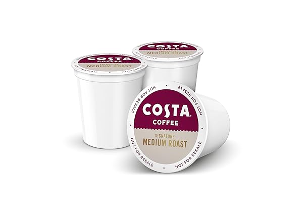 COSTA COFFEE MEDIUM ROAST SINGLE SERVE PODS – SIGNATURE BLEND – 10 CT BOX