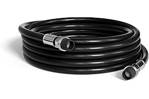 THE CIMPLE CO Coaxial Cable, 25 FT, Weatherproof Rubber Boot, Indoor/Outdoor TV Cable, High Speed Internet, Dual Shield, Satellite, Antenna, CATV, RG6, 7.5 Meters, Black