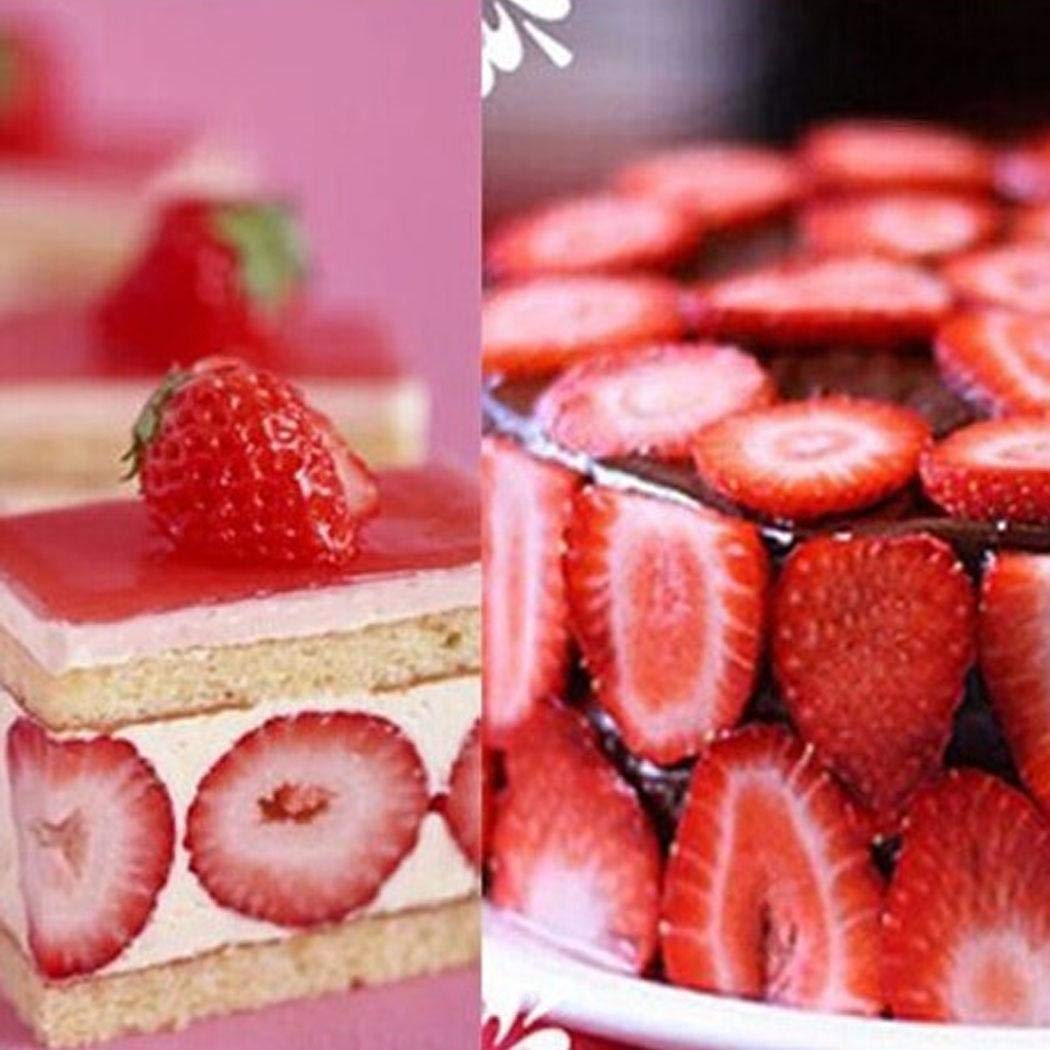 Piokikio Mini Strawberry Slicer Craft Fruit Cutter Gadgets Kitchen Tool with Stainless Steel Blades