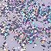 BORN PRETTY 1.5g holographic Silver Nail Flakies Mixed Size Round Nail Sequins Glitter Paillette Laser Silver