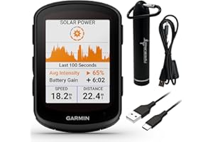 Wearable4U - Garmin Edge 840 Solar GPS Cycling Computer, Touchscreen, Button Controls, Advanced Navigation with E-Bank Bundle