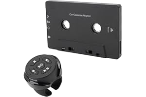 Gugxiom Bluetooth 5.4 Car Cassette Adapter with Steering Wheel Remote, Wireless Tape Audio Receiver for Music Streaming & Han