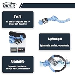 RIOOP 2 Pcs Soft Shackle 7/16 Inch X 22 Inch