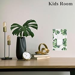 Cuitxrac Palm Leaf Single Rocker Light Switch Cover