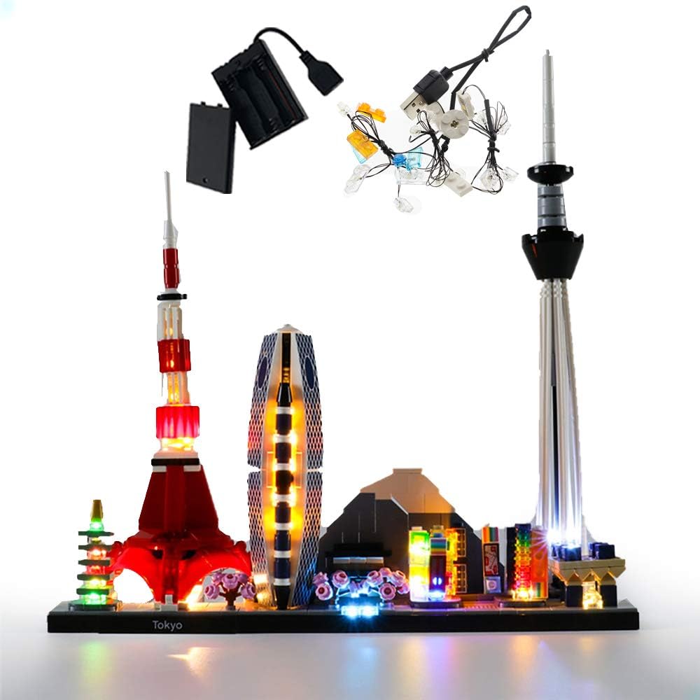 GEAMENT LED Light Kit Compatible with LEGO Tokyo - for Architecture Skylines 21051 Building Blocks Model (Building Set Not Included)