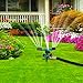 NiceFit Garden Lawn Sprinklers, Automatic Water Sprinkler for Garden Lawn, 360 Degree Rotating 3 Arms Water Sprinkler Irrigation System, Spike Base