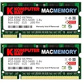 Komputerbay MACMEMORY Apple 4GB Kit (2x 2GB Modules) PC2-5300 667MHz DDR2 SODIMM iMac and Macbook Memory