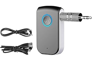 Fast Pairing Car Adapter Low Latency Stereo and Extended Battery Life for Road Trips SUV Home Stereo Double Connection Car Ad