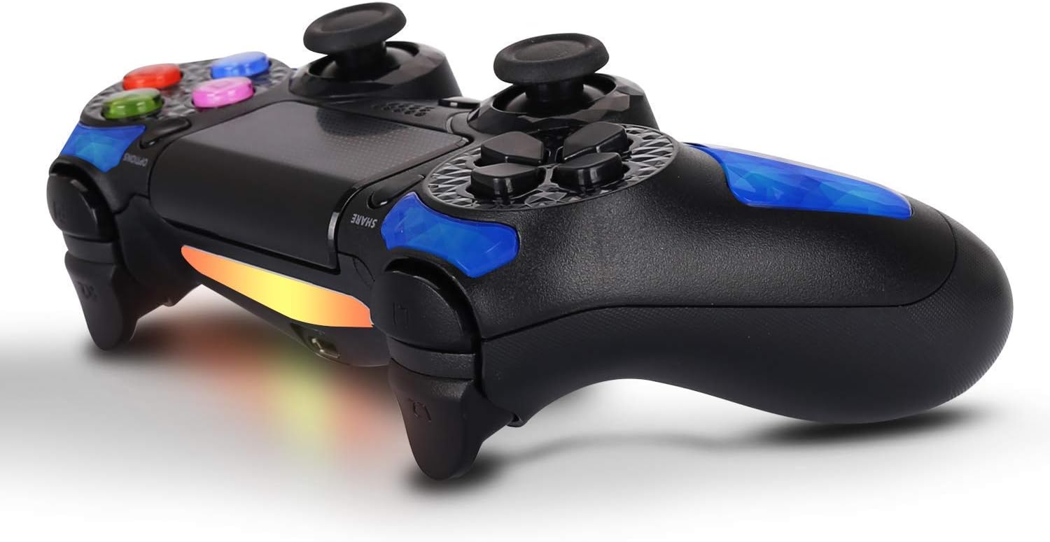 Game Controller for PS4,Wireless Controller for Playstation 4 with Dual Vibration Game Joystick(Blue)