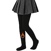 EVERGIFTKIDS Ultra Thick Fleece Lined Tights for Girls Toddler Thermal Warm Winter Black Thick Dance Leggings for Kids