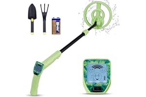 CRYOZEO Metal Detector for Kids, National Geographic Kit Adjustable 26.3”-36.6” Kids Metal Detector with Funny LCD Display & 6.5” Waterproof Search Coil, Lightweight Gold Detector, Gift for Boys & Girls