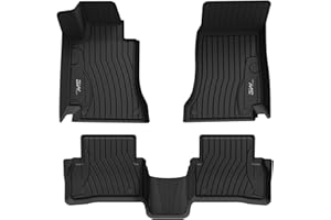3W Floor Mats Compatible for Benz C-Class 2015-2021 (for Sedan Only) TPE All Weather Custom Fit Floor Liner for Benz C-Class 1st and 2nd Row Full Set Car Mats, Black