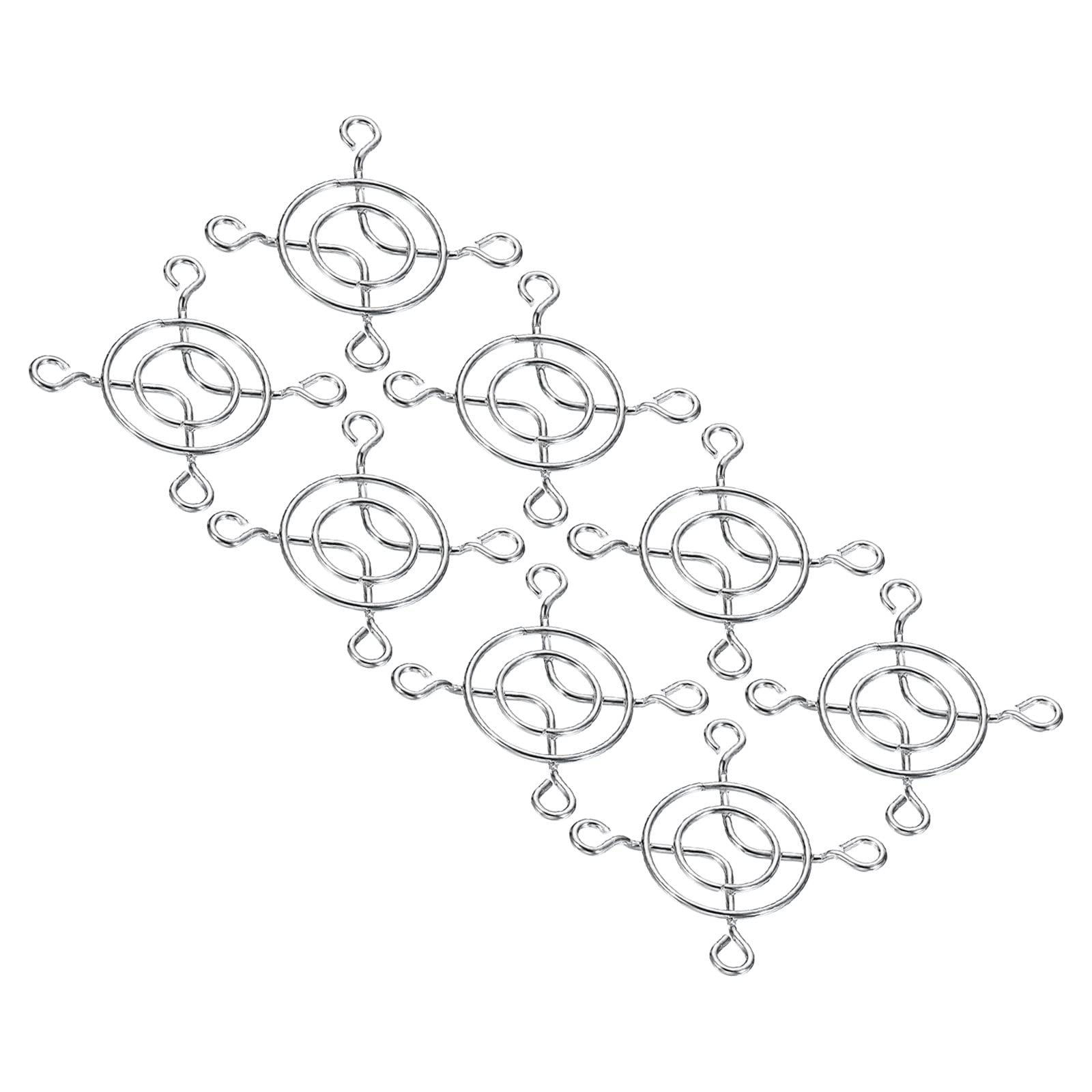 PATIKIL 40mm Fan Finger Grill, 8 Pack Metal Grill Protector Guard for 40X40mm Fan Protective Cover DIY, Silver