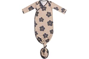 Newborn Knotted Gown "Gemma in Tan" by Copper Pearl
