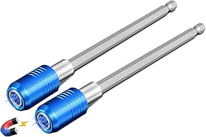 BLACKROBOT 2-Piece Magnetic Quick Change Impact Bit Holder, 6-Inch Drill Bit Extension for 1/4" Hex Drives, Ideal for Screwdr