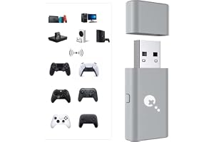 Adaptador Sem Fio GuliKit Goku 2 para Controle Switch 2 Pro/PS5/PS4/X box | Hyperlink 2 de baixa latência. Funciona para Windows, Android, SteamOS, PS4, X box One/Series X/S, console Switch1/2