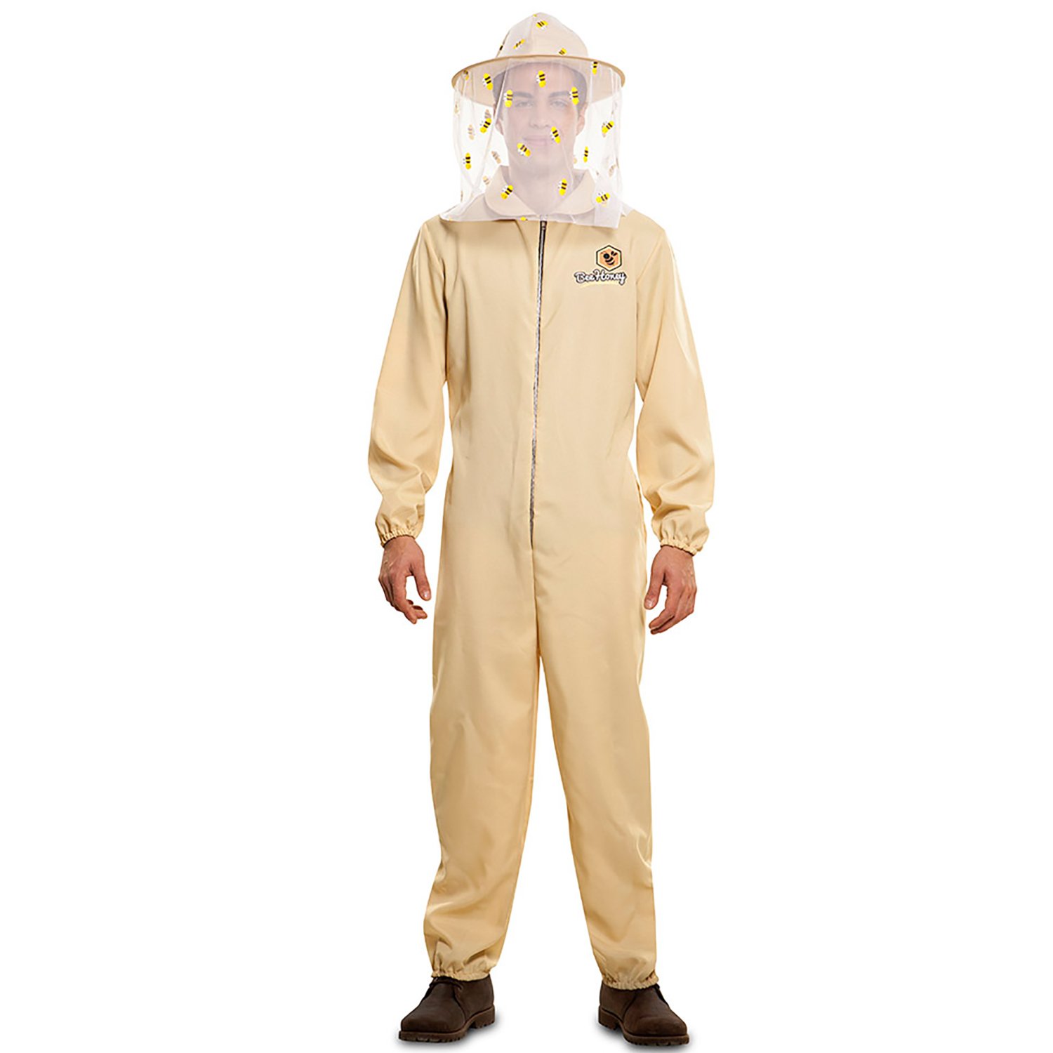 EUROCARNAVALES Costume beekeeper master Matthias beige-color Overall Beekeeper profession Carnival costume (M/L)