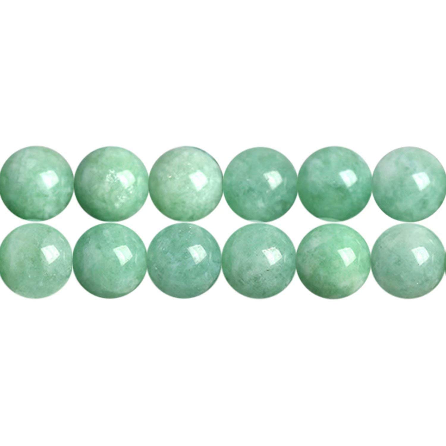 6mm Natural Burma Jade Gemstone Beads for Mala Yoga Jewellery Making Sold by One Strand APX 60 Pcs Hole Size 1mm (Color Heated)