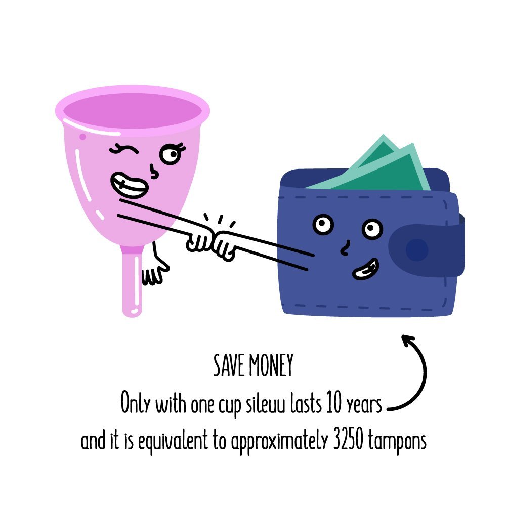 Menstrual Cup with Free Bag - Reusable Period Cup - Tampon and Pad Alternative - Period Cup No Leaks, No Odors - Menstrual Cups - Purple - PRE-Childbirth Small