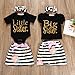 Viworld Baby Girls Clothes Little Big Sister T-Shirt Romper Pant Set (A-Little Sister, 0-6 Months)