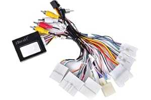 EKAT for Toyota Car Stereo JBL Harness Adapter - 16 pin Wiring Harness Power Cable with Canbus for Toyota Camry Corolla RAV4 Prado Fortuner Highlander Tundra Vios Yaris Sienna Hilux