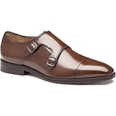 Johnston & Murphy Sullivan Double-Buckle Cap Toe Monk Strap Dress Shoe