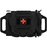SABADO Rapid/Quick Deploy First Aid Kit Pack Tactical IFAK Pouch Two-Piece System Med Roll Carrier Hypalon Handle Outdoor Sport Hunting Bag