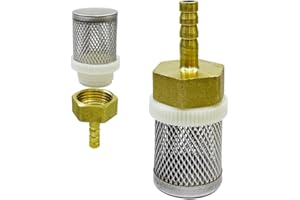 COTONLAKE Stainless steel filter copper tube joint 6mm diameter hose connection, garden, swimming pool, fish tank hose filter, Suction Strainers Used to Remove Debris and Reduce Solid Entry(6mm)