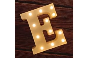 MUMUXI Marquee Light Up Letters | Large Light Up Numbers | Battery Powered and Bright with Every Letter of The Alphabet | for Wedding, Birthday, Party, Celebration, Christmas or Home Decoration (E)