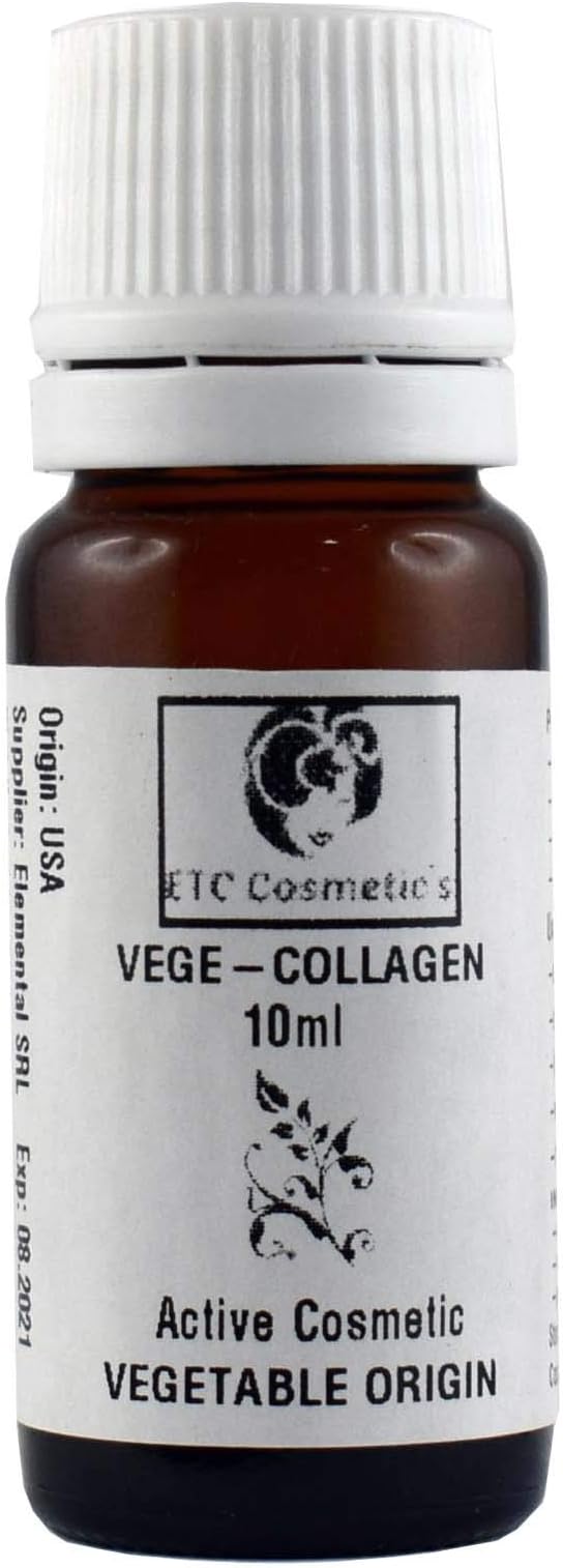 VEGE-COLLAGEN - 10 Ml (vegetal collagen) - use as ingredient for cosmetic formulations: creams, lotions, toners, aqueous serums, gels, mascara, hair sprays, gels and styling solutions