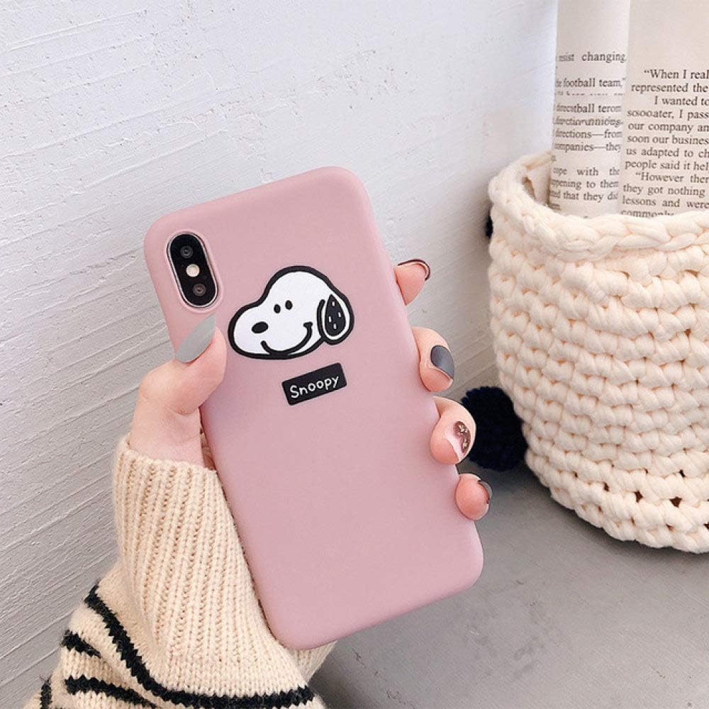 LIUYAWEI Cute Cartoon Snoopy Pattern Phone Case for iPhone X XR XS Max Charlie Brown Pattern Phone Case for iPhone 6 6s 7 8 plus-For iphone6 6S-2